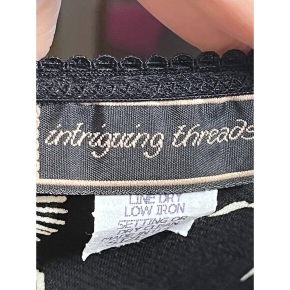 Retro Colorful Floral Skirt 12 Black Boho Western Hippie Indie 80s Folk Cowgirl - Picture 2 of 11